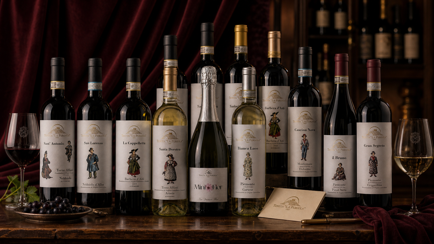 Výběr italských vín Vini d’Elite připravený pro firemní klienty